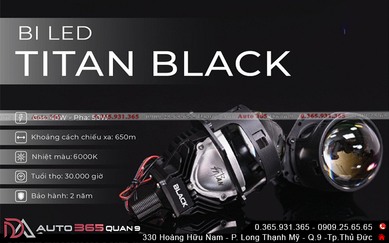 bi led Titan Black chính hãng auto 365