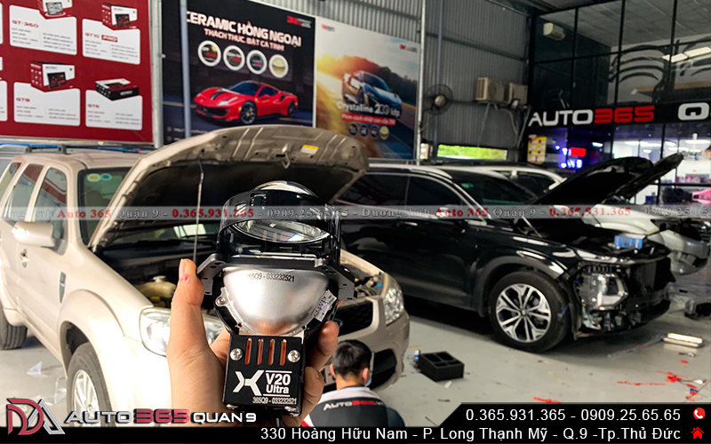 Lắp đặt bi led X-Light V20 Ultra tại Auto 365 Quận 9 3