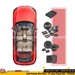 Địa chỉ lắp đặt cấu hình âm thanh có sub hơi Helix 3 Way set 2 cho xe