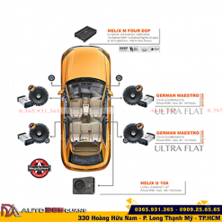 Lắp đặt cấu hình âm thanh set 10 Helix D Four