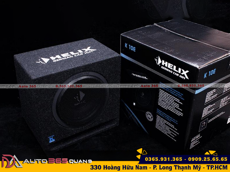 Sub hơi Helix K 10E trong cấu hình âm thanh Helix