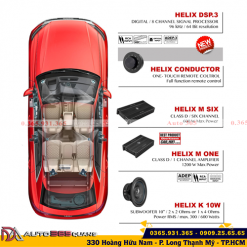 Địa chỉ lắp đặt cấu hình âm thanh Helix 3 Way set 7 có sub hơi