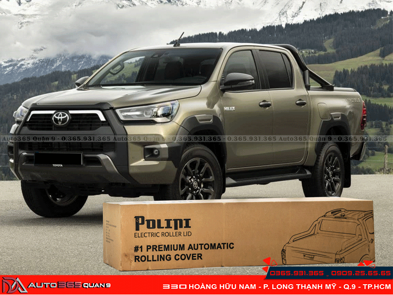 Nắp thùng cuộn điện Polini cho Toyota Hilux giúp đóng mở cốp nhanh chóng