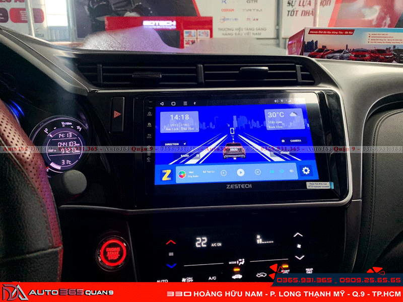 Màn hình Android Zestech Z500 New cho Honda City giao diện đẹp mắt