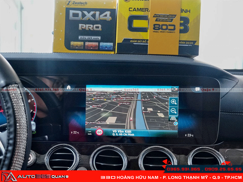 Lắp Android Box DX14 Pro cho Mercedes E200 hỗ trợ dẫn dường chính xác