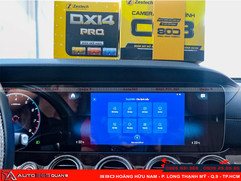 Lắp Android Box DX14 Pro cho Mercedes E200 tích hợp trợ lý Kiki cao cấp