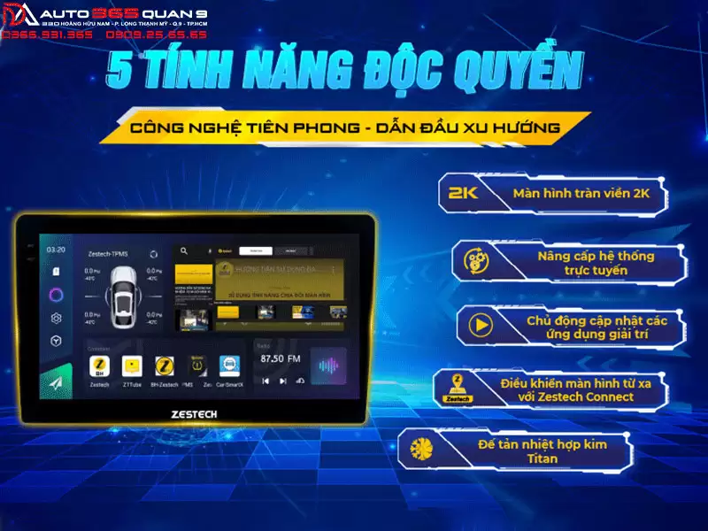 Màn hình Android Zestech ZX10+ bản giới hạn có camera 360 9