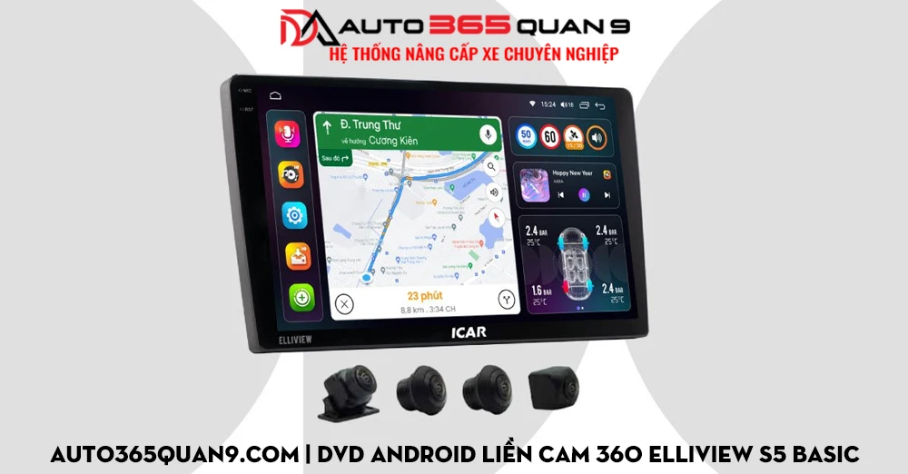 Màn hình Android liền cam 360 Elliview S5 Basic