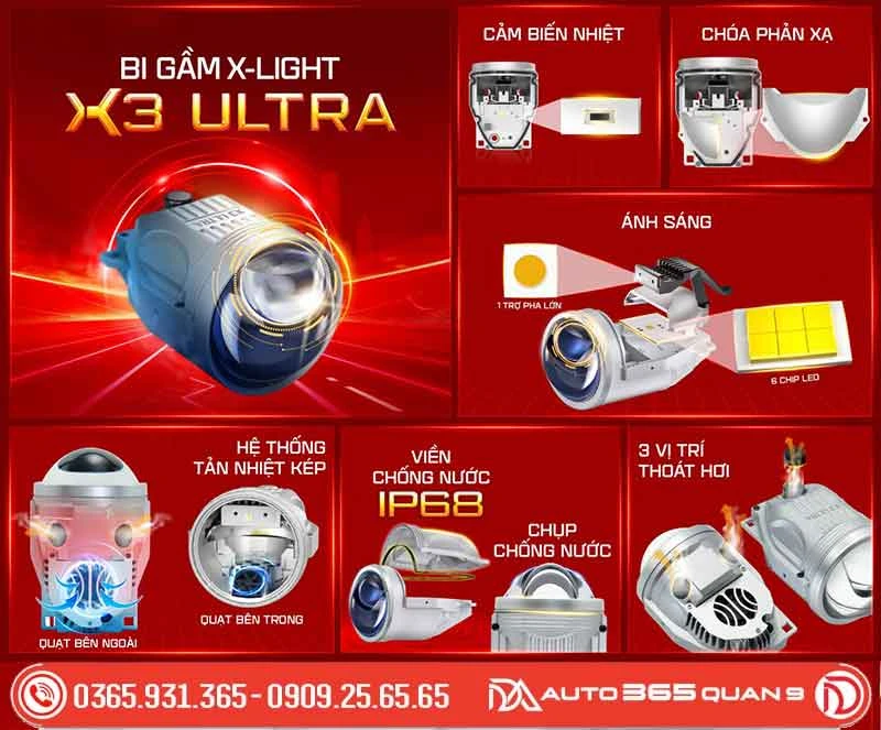 Điểm nổi trội của bi gầm X-Light X3 Ultra